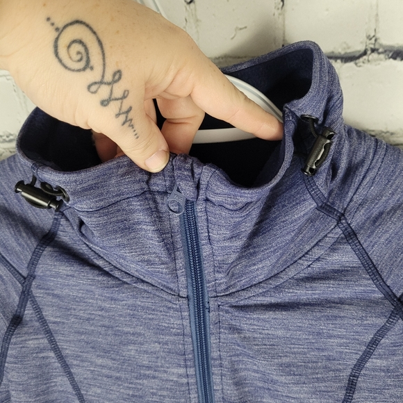 COZY ORANGE | long full zip high neck jacket - Picture 2 of 10